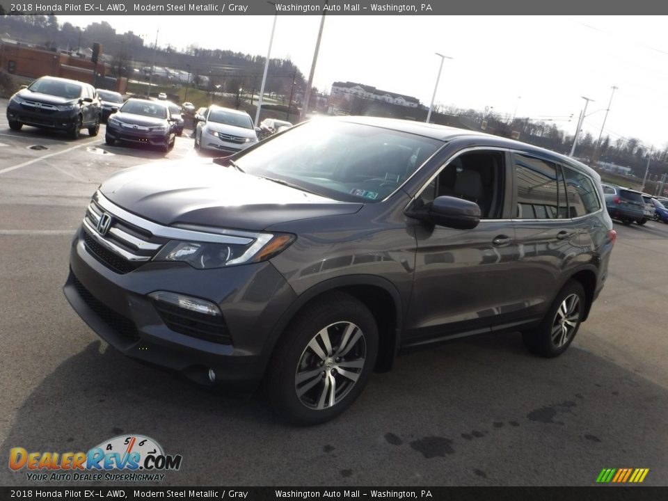 2018 Honda Pilot EX-L AWD Modern Steel Metallic / Gray Photo #6