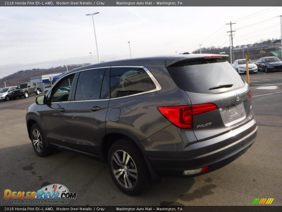 2018 Honda Pilot EX-L AWD Modern Steel Metallic / Gray Photo #8