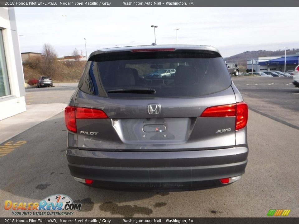 2018 Honda Pilot EX-L AWD Modern Steel Metallic / Gray Photo #9