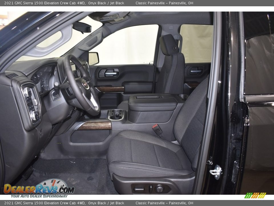 Jet Black Interior - 2021 GMC Sierra 1500 Elevation Crew Cab 4WD Photo #6
