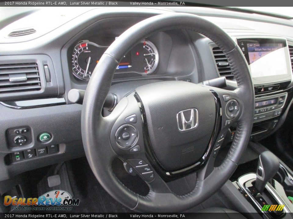 2017 Honda Ridgeline RTL-E AWD Lunar Silver Metallic / Black Photo #14