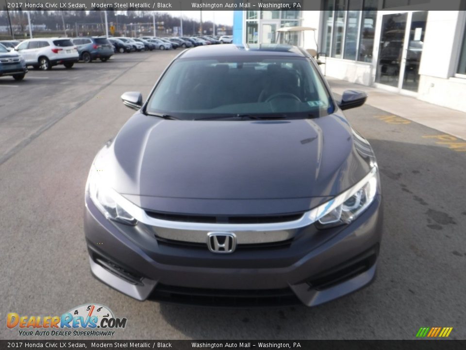 2017 Honda Civic LX Sedan Modern Steel Metallic / Black Photo #3