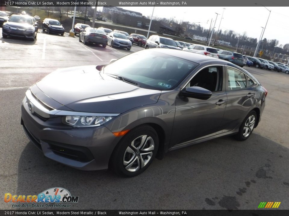 2017 Honda Civic LX Sedan Modern Steel Metallic / Black Photo #4