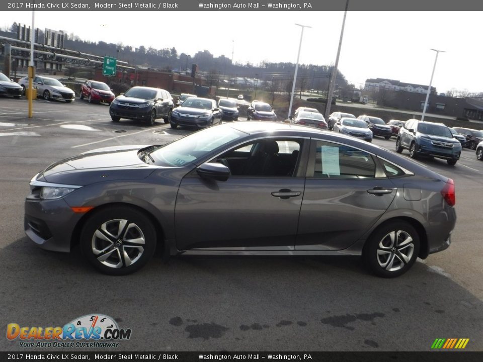 2017 Honda Civic LX Sedan Modern Steel Metallic / Black Photo #5
