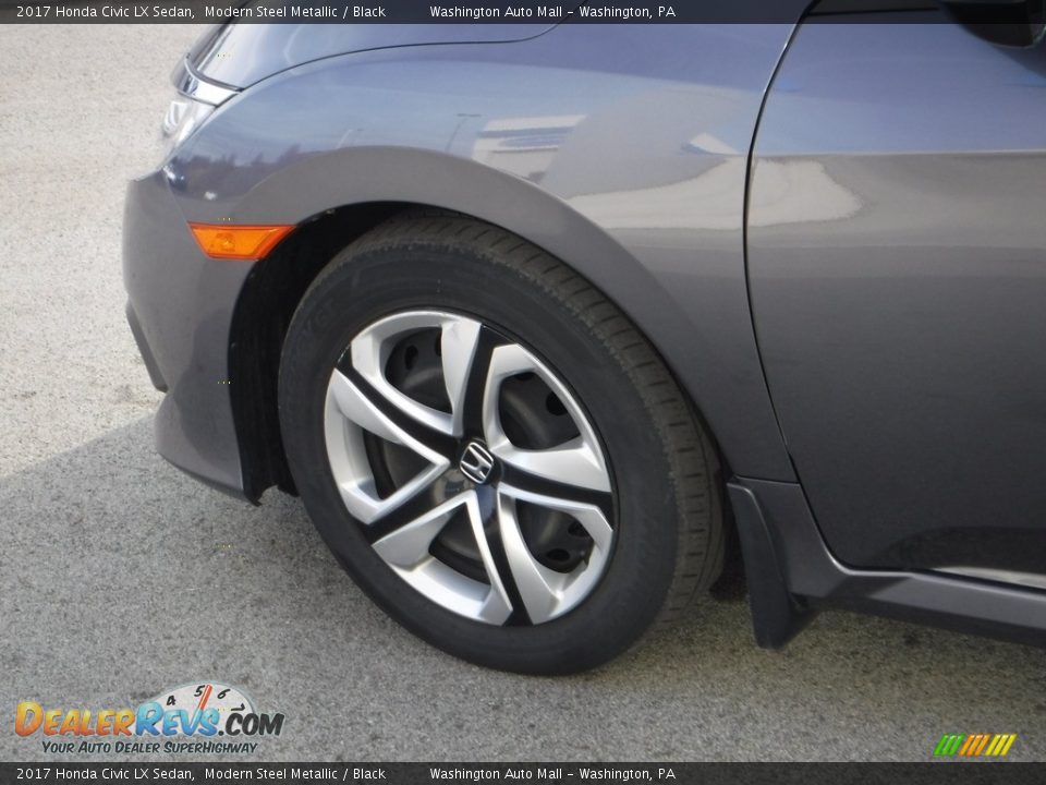 2017 Honda Civic LX Sedan Modern Steel Metallic / Black Photo #6