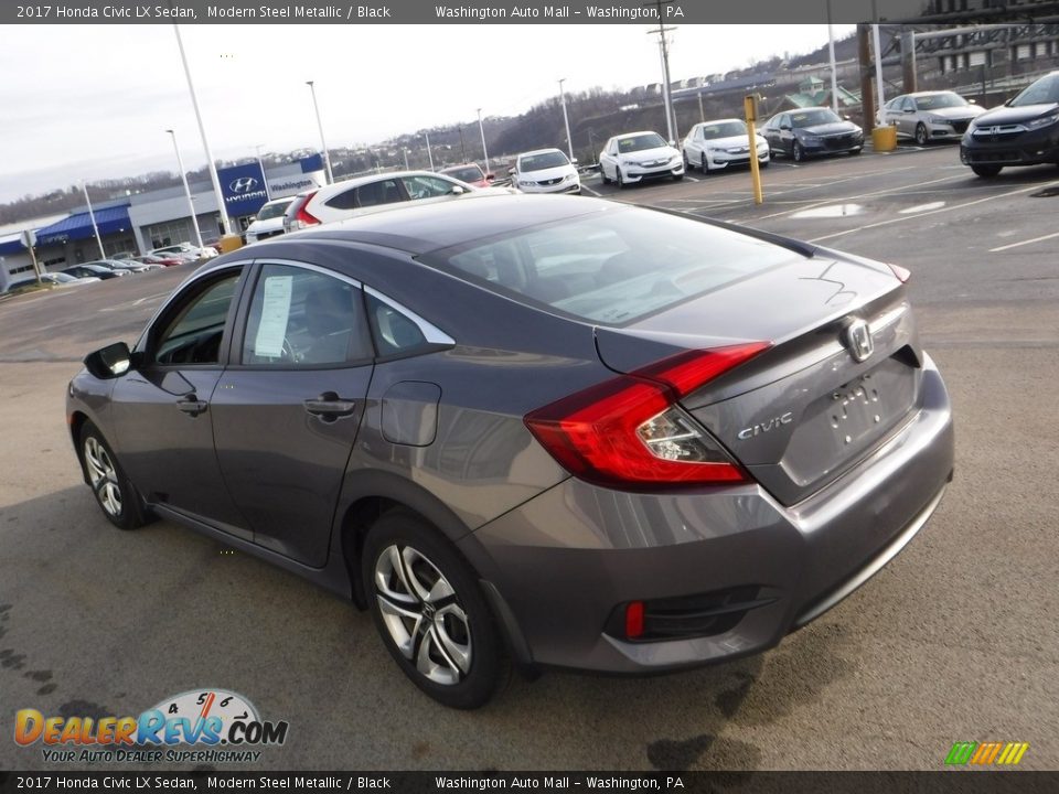 2017 Honda Civic LX Sedan Modern Steel Metallic / Black Photo #7