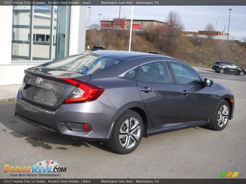 2017 Honda Civic LX Sedan Modern Steel Metallic / Black Photo #8