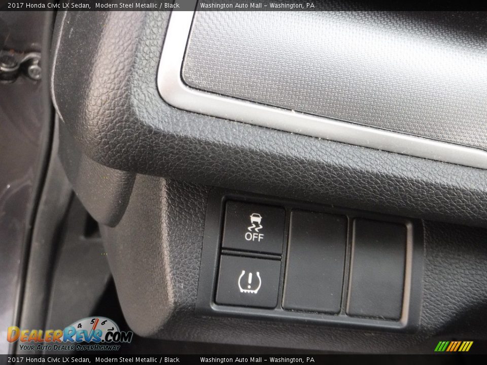 2017 Honda Civic LX Sedan Modern Steel Metallic / Black Photo #10