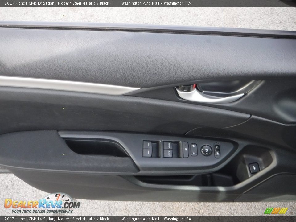 2017 Honda Civic LX Sedan Modern Steel Metallic / Black Photo #11