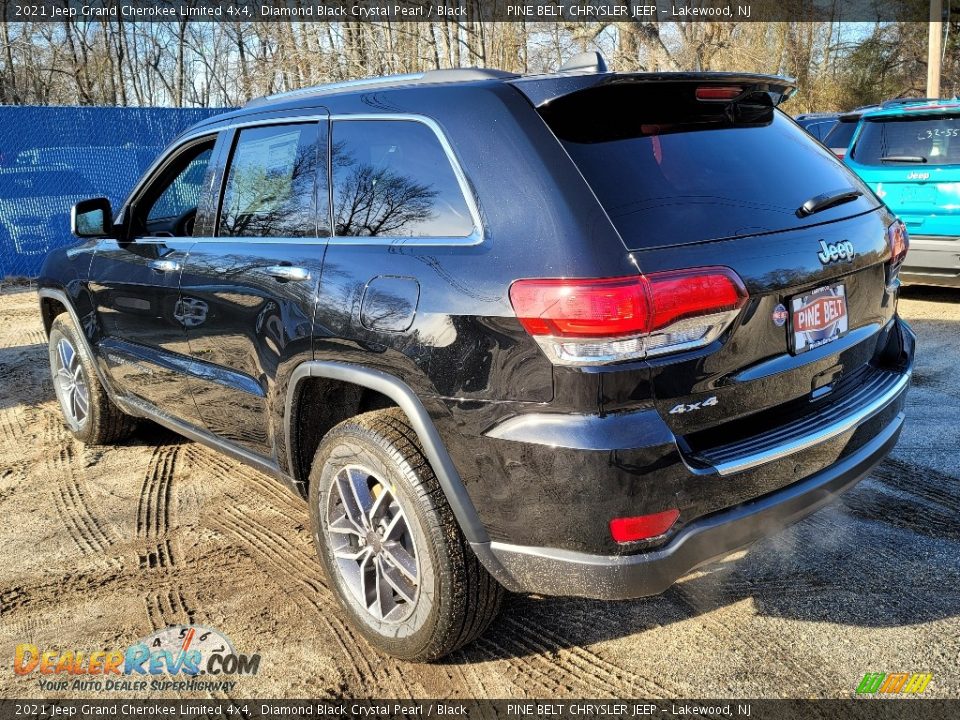 2021 Jeep Grand Cherokee Limited 4x4 Diamond Black Crystal Pearl / Black Photo #6