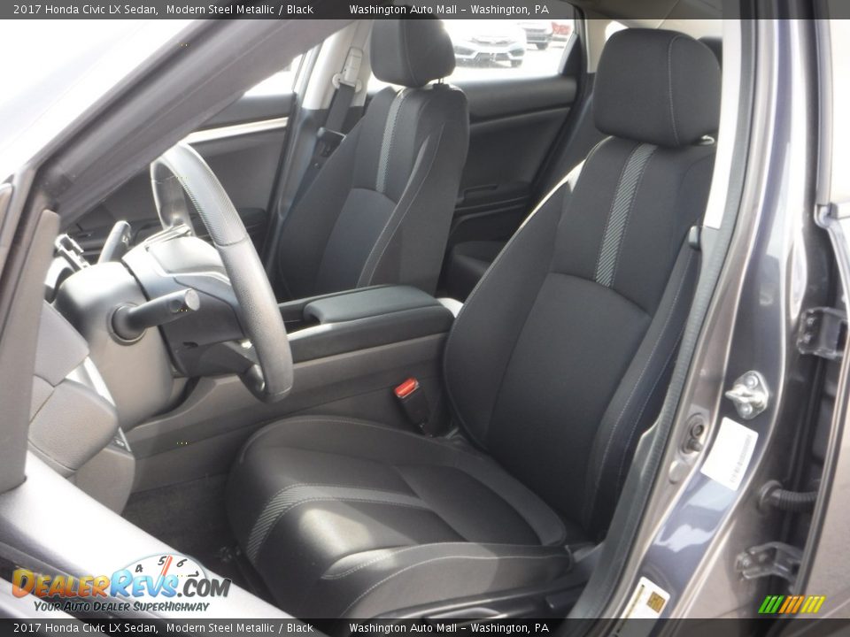 2017 Honda Civic LX Sedan Modern Steel Metallic / Black Photo #12