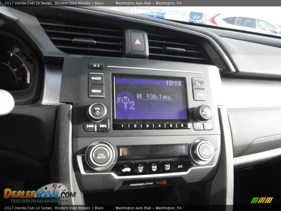 2017 Honda Civic LX Sedan Modern Steel Metallic / Black Photo #14