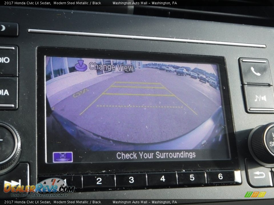 2017 Honda Civic LX Sedan Modern Steel Metallic / Black Photo #15