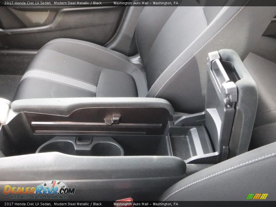 2017 Honda Civic LX Sedan Modern Steel Metallic / Black Photo #16
