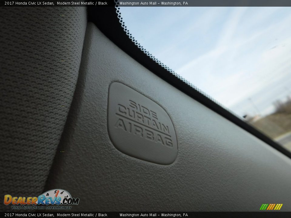 2017 Honda Civic LX Sedan Modern Steel Metallic / Black Photo #17