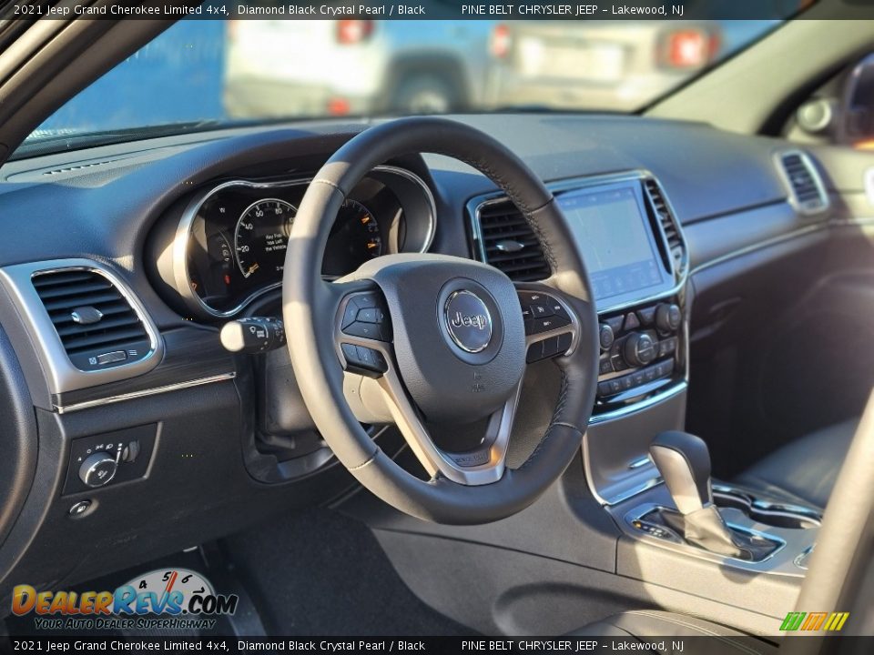 2021 Jeep Grand Cherokee Limited 4x4 Diamond Black Crystal Pearl / Black Photo #12