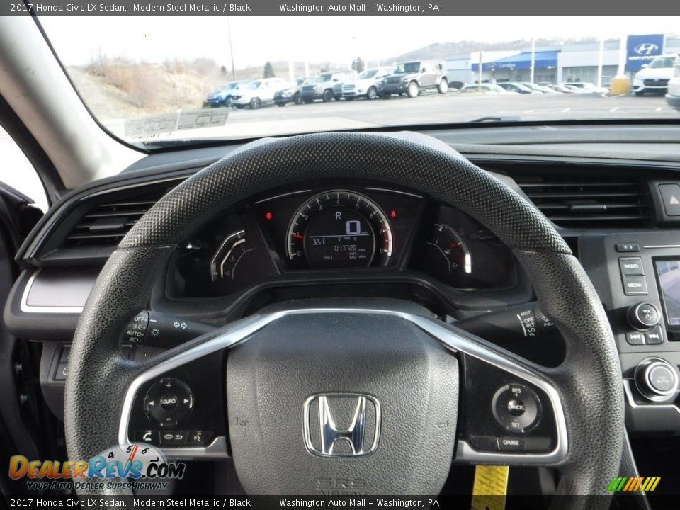 2017 Honda Civic LX Sedan Modern Steel Metallic / Black Photo #19