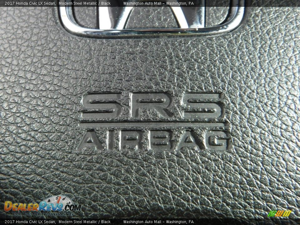 2017 Honda Civic LX Sedan Modern Steel Metallic / Black Photo #20