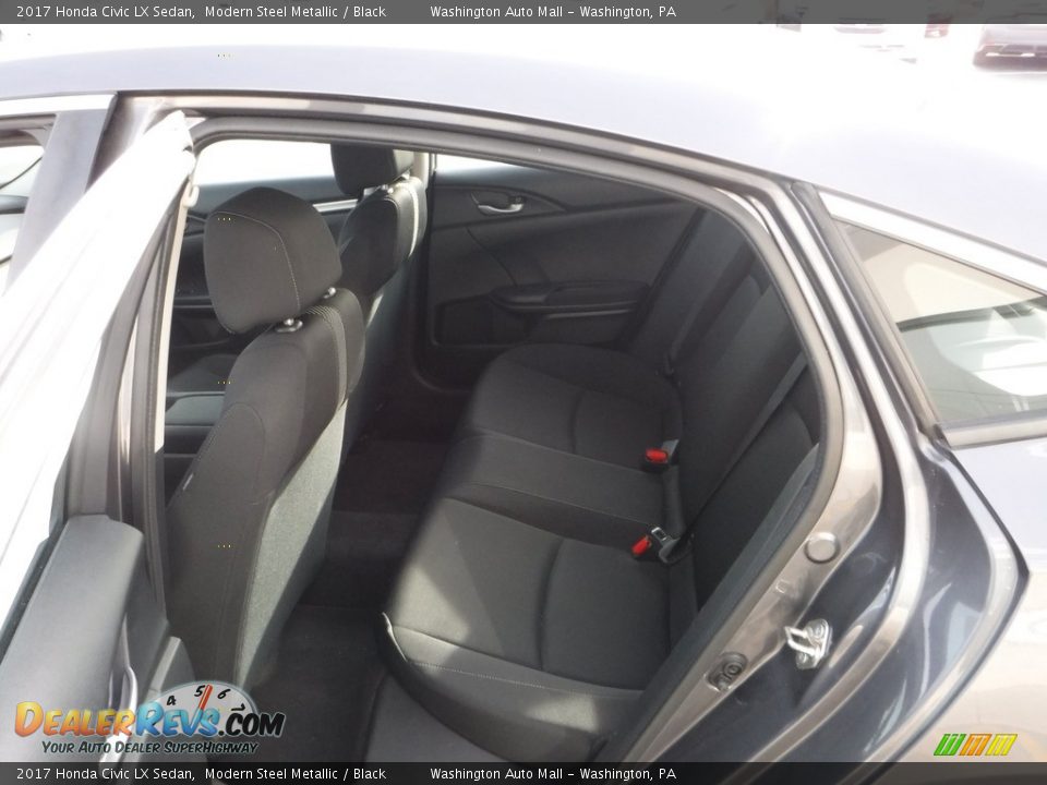 2017 Honda Civic LX Sedan Modern Steel Metallic / Black Photo #21