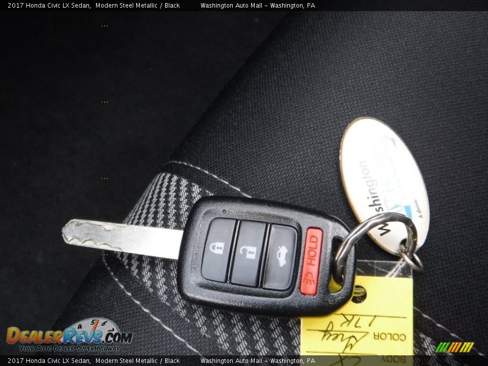 2017 Honda Civic LX Sedan Modern Steel Metallic / Black Photo #22