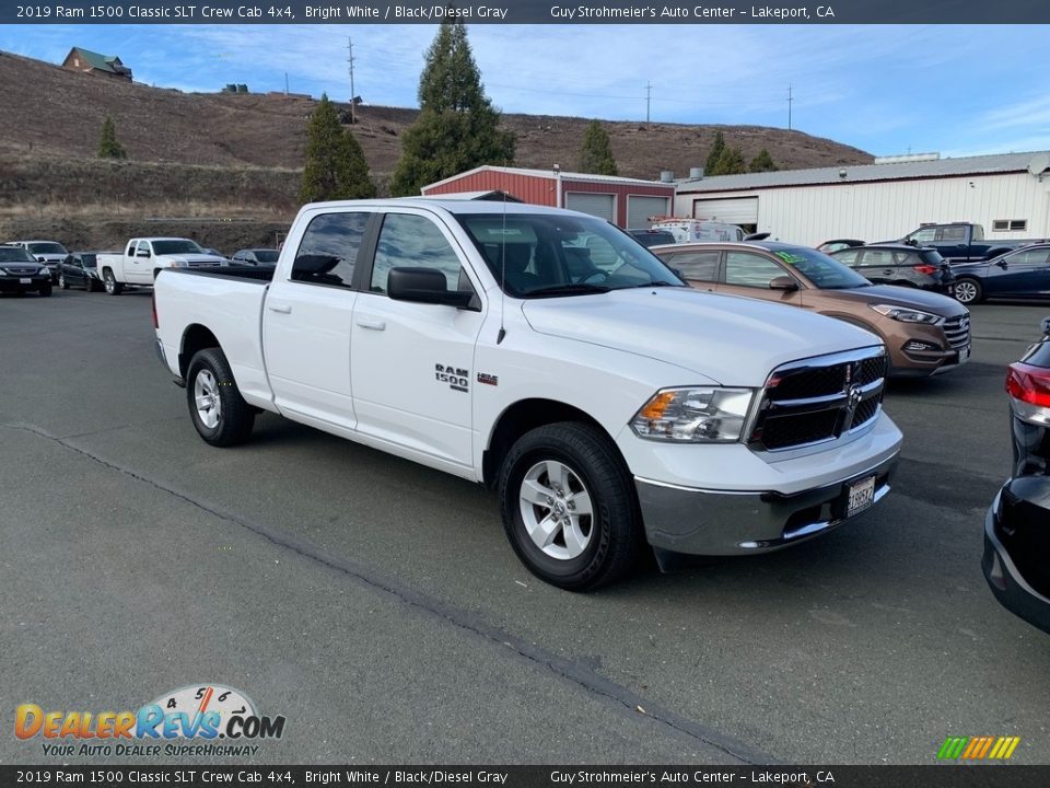 2019 Ram 1500 Classic SLT Crew Cab 4x4 Bright White / Black/Diesel Gray Photo #8