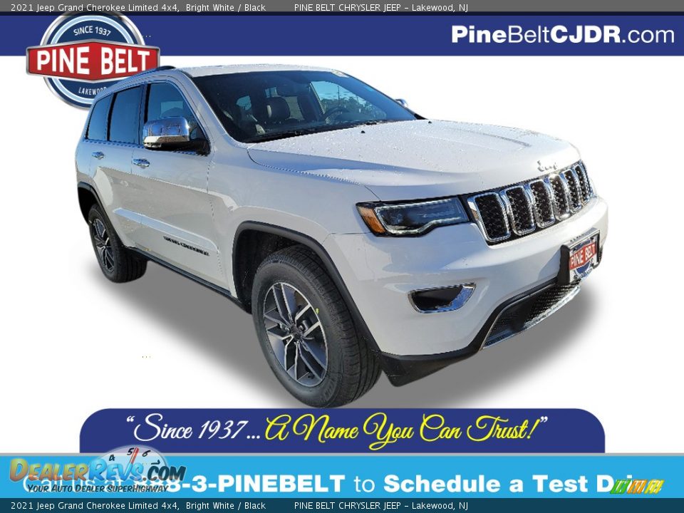 2021 Jeep Grand Cherokee Limited 4x4 Bright White / Black Photo #1