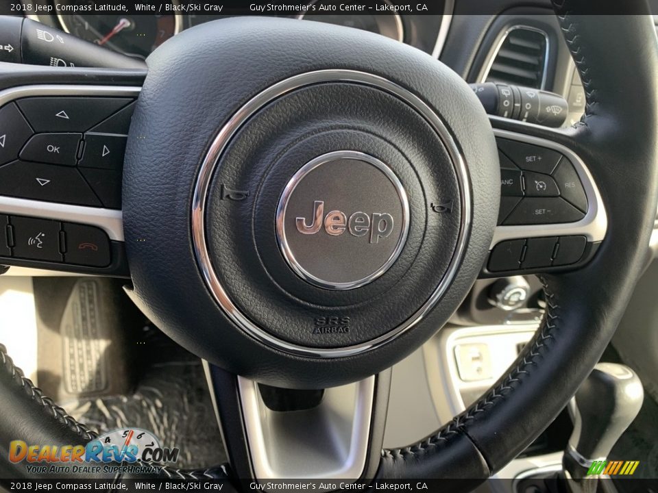 2018 Jeep Compass Latitude White / Black/Ski Gray Photo #17