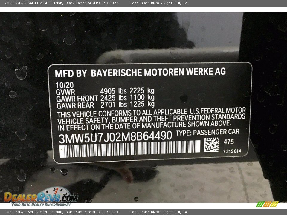 2021 BMW 3 Series M340i Sedan Black Sapphire Metallic / Black Photo #18