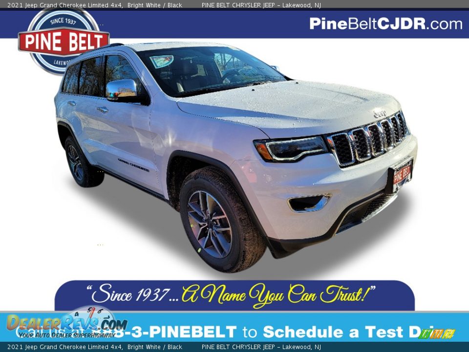 2021 Jeep Grand Cherokee Limited 4x4 Bright White / Black Photo #1