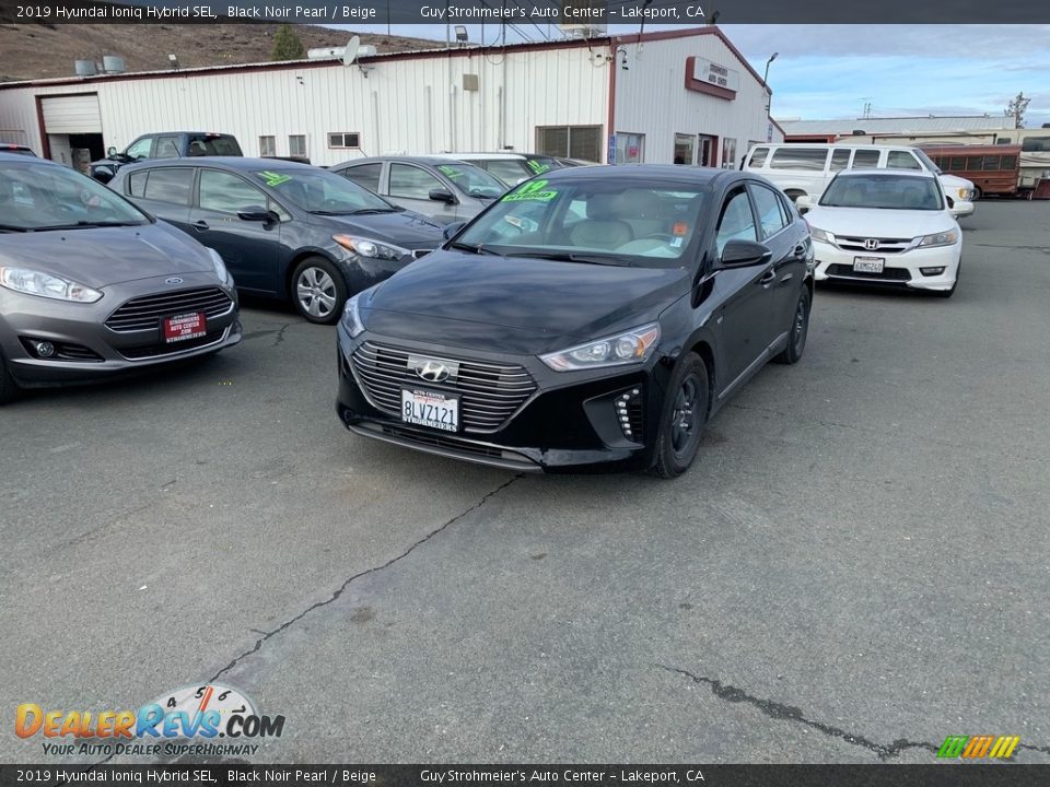 2019 Hyundai Ioniq Hybrid SEL Black Noir Pearl / Beige Photo #5