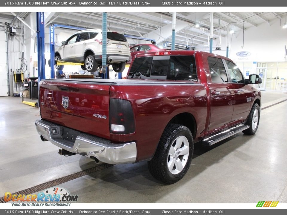 2016 Ram 1500 Big Horn Crew Cab 4x4 Delmonico Red Pearl / Black/Diesel Gray Photo #5