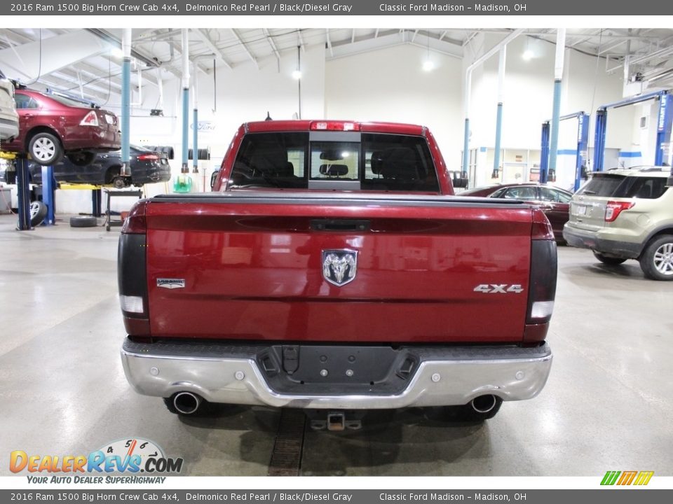 2016 Ram 1500 Big Horn Crew Cab 4x4 Delmonico Red Pearl / Black/Diesel Gray Photo #6