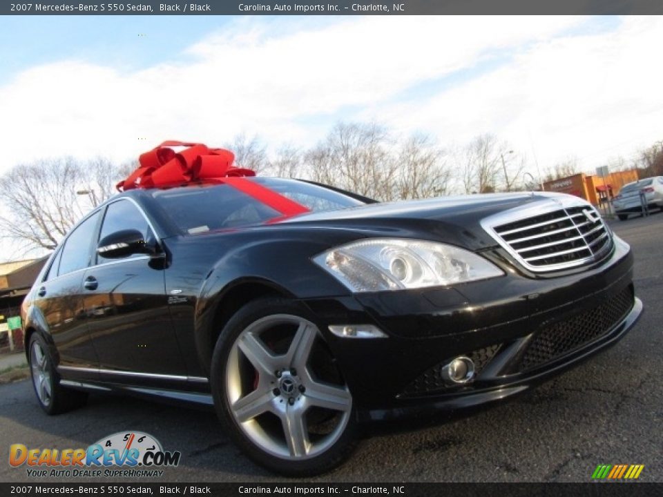 2007 Mercedes-Benz S 550 Sedan Black / Black Photo #1