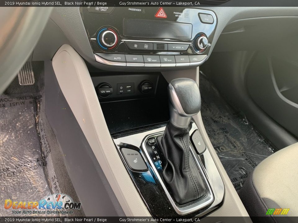 2019 Hyundai Ioniq Hybrid SEL Black Noir Pearl / Beige Photo #8