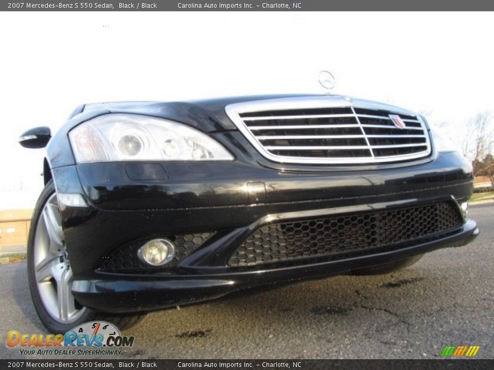 2007 Mercedes-Benz S 550 Sedan Black / Black Photo #2