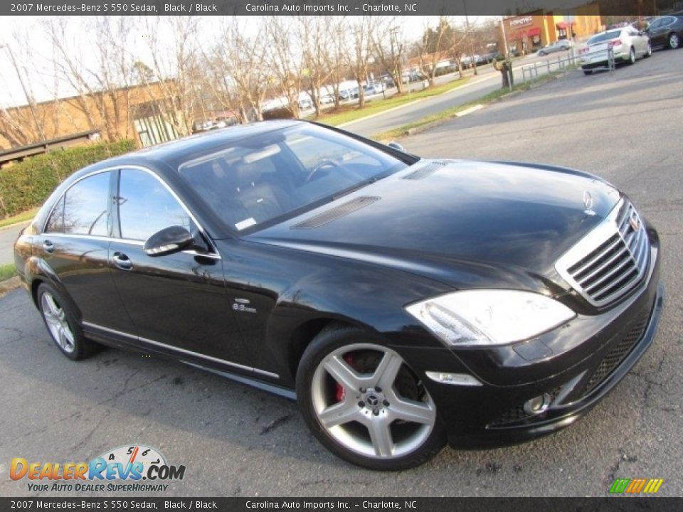 2007 Mercedes-Benz S 550 Sedan Black / Black Photo #3