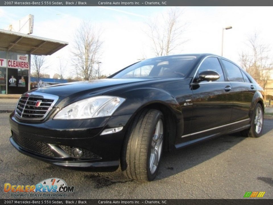 2007 Mercedes-Benz S 550 Sedan Black / Black Photo #6