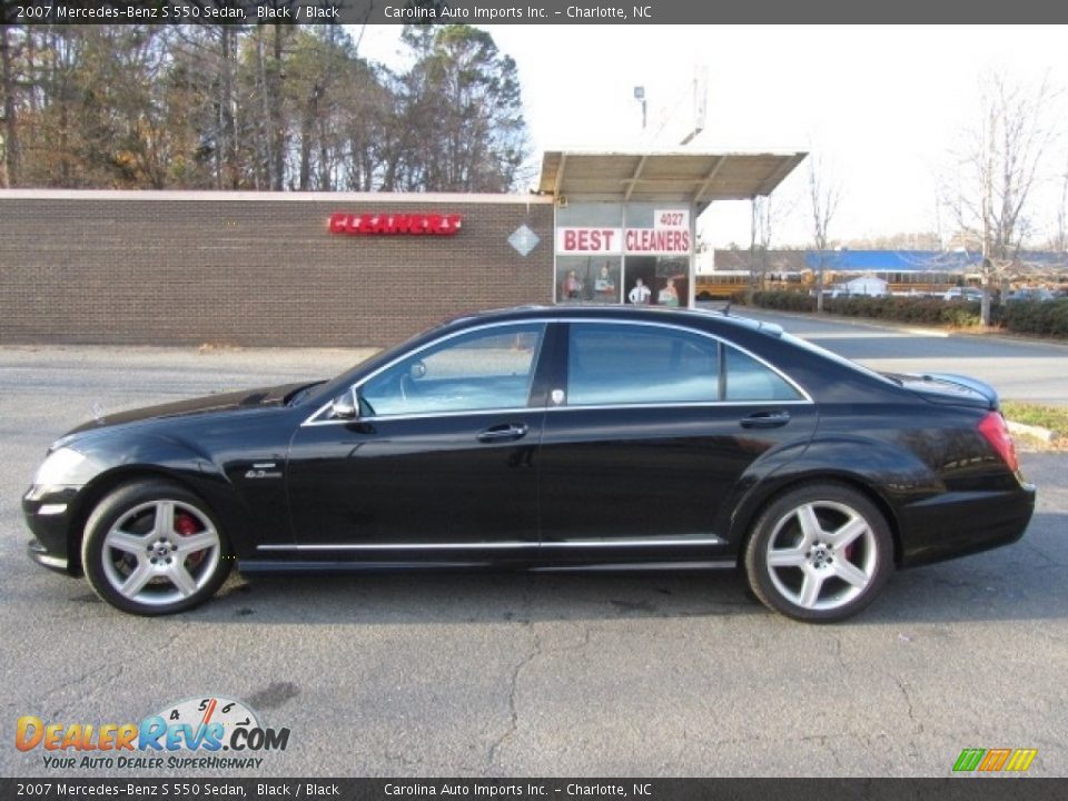 2007 Mercedes-Benz S 550 Sedan Black / Black Photo #7