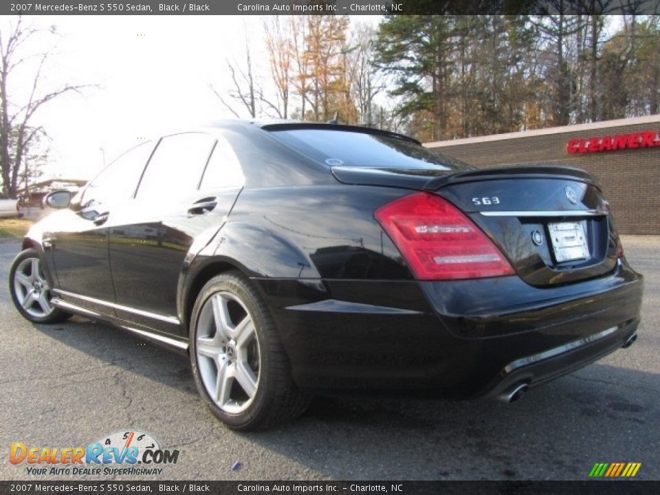 2007 Mercedes-Benz S 550 Sedan Black / Black Photo #8