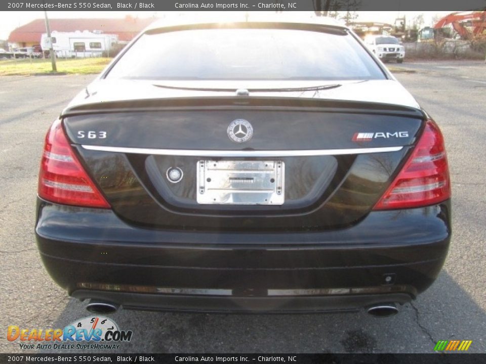 2007 Mercedes-Benz S 550 Sedan Black / Black Photo #9