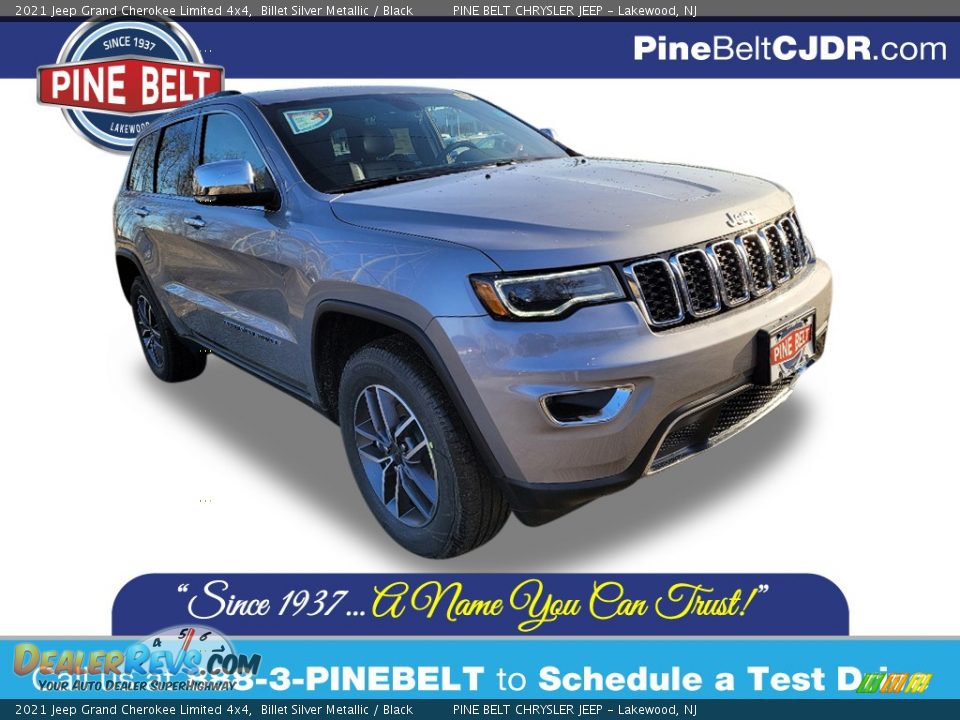 2021 Jeep Grand Cherokee Limited 4x4 Billet Silver Metallic / Black Photo #1