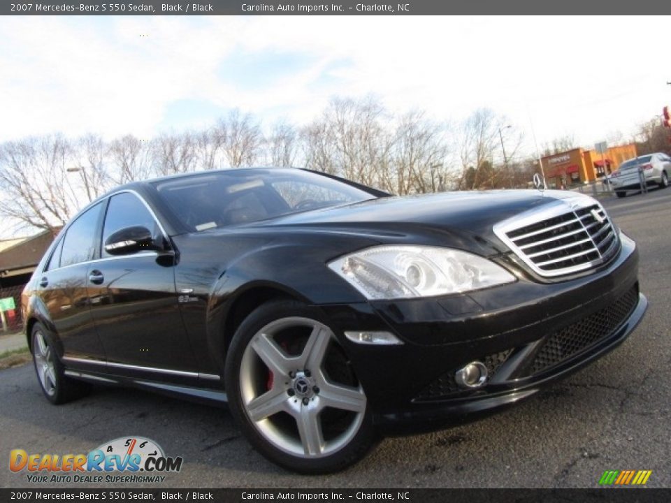 2007 Mercedes-Benz S 550 Sedan Black / Black Photo #28