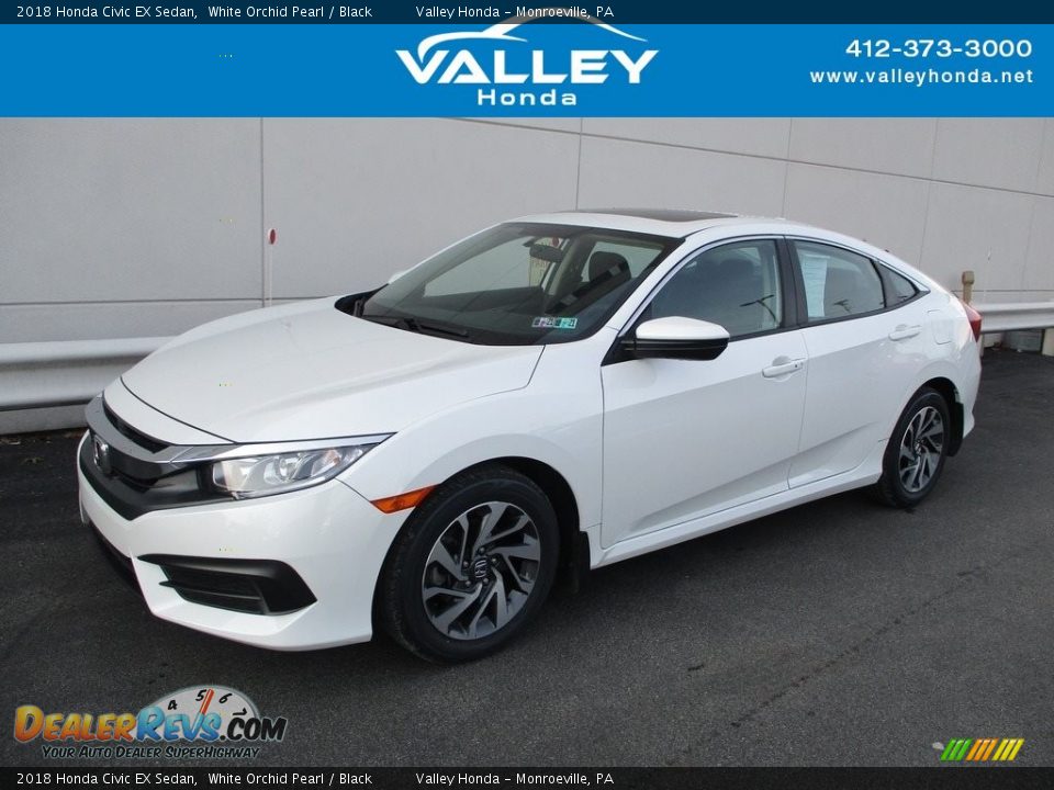 2018 Honda Civic EX Sedan White Orchid Pearl / Black Photo #1