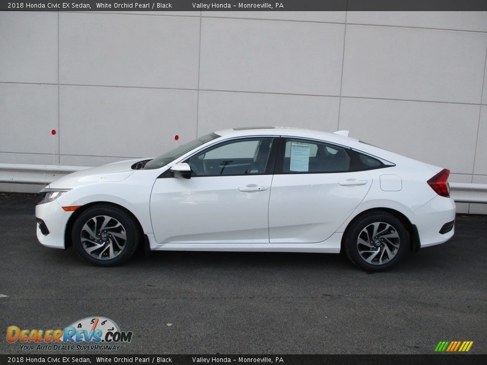 2018 Honda Civic EX Sedan White Orchid Pearl / Black Photo #2