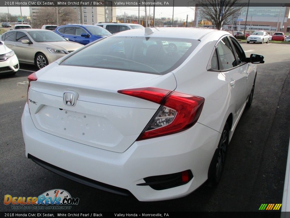 2018 Honda Civic EX Sedan White Orchid Pearl / Black Photo #5