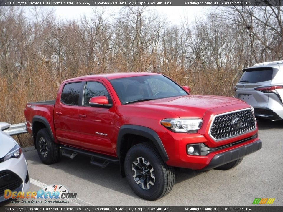 2018 Toyota Tacoma TRD Sport Double Cab 4x4 Barcelona Red Metallic / Graphite w/Gun Metal Photo #1