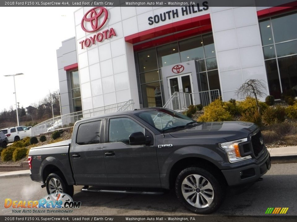 2018 Ford F150 XL SuperCrew 4x4 Lead Foot / Earth Gray Photo #2