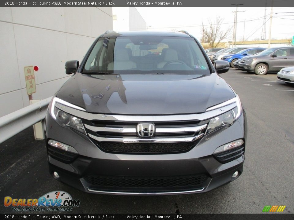 2018 Honda Pilot Touring AWD Modern Steel Metallic / Black Photo #8