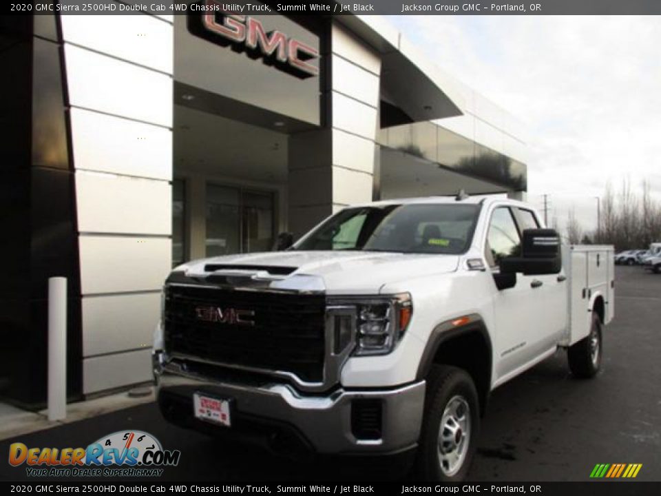 2020 GMC Sierra 2500HD Double Cab 4WD Chassis Utility Truck Summit White / Jet Black Photo #1