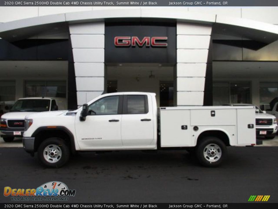 2020 GMC Sierra 2500HD Double Cab 4WD Chassis Utility Truck Summit White / Jet Black Photo #2